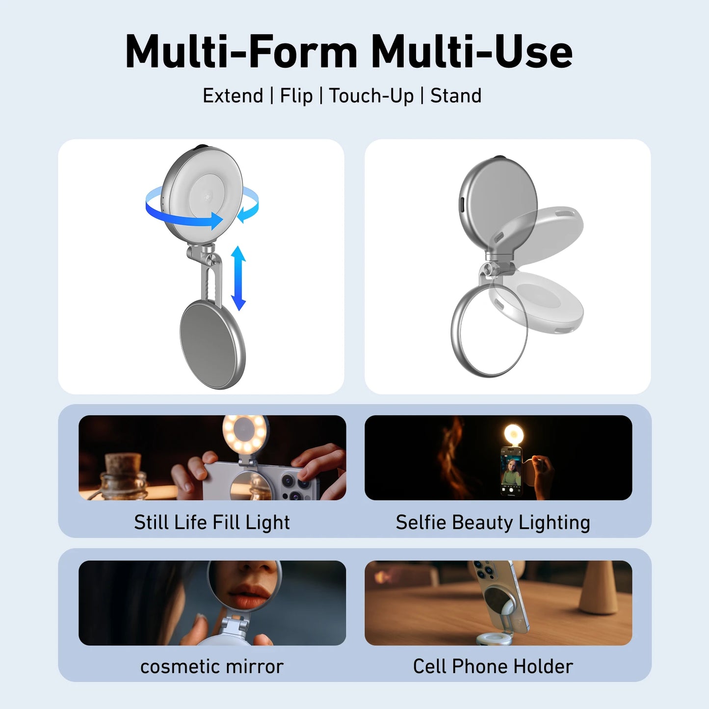 TELESIN™ Magnetic Phone Camera Hand Grip with Bluetooth Remote – Pro Shooting Handle for iPhone & Android Creators