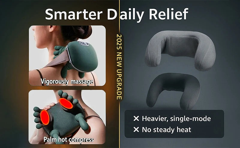 ForeverLily™ Bionic Finger Neck & Shoulder Massager – Deep Kneading Cervical & Trapezius Pain Relief Massage Shawl
